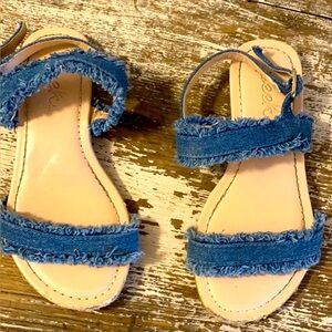 ❤️Peek Blue Frayed Kids Sandals